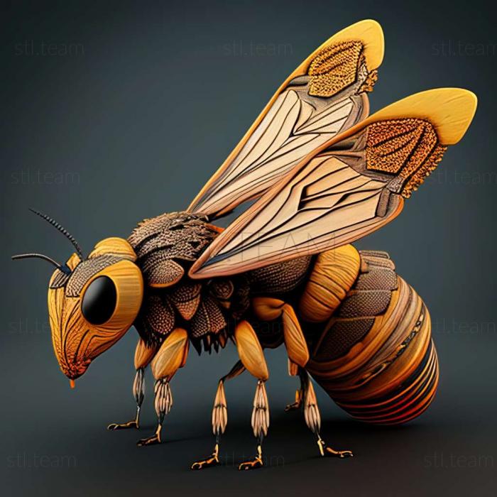 3D model Bee and Fly famous animal (STL)